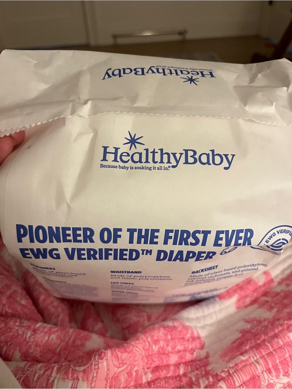 HealthyBaby EWG Verified Diapers - White & Blue Packaging